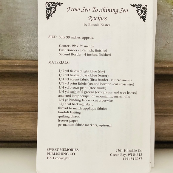 The Rockies Sweet Memories Quilt Kit Batik Fabric Bonnie Kaster Mountains 90’s - Picture 8 of 10